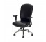 CHAIR-SWIVEL-BLACK LEATHER