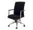 CHAIR-SWIVEL-BLACK FABRIC-SLV