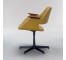 CHAIR-Swivel/Mustard Vinyl/Wood Accents