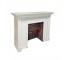 FIREPLACE-White Wood |Detailed Molding |Brick Interior