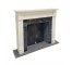 FIREPLACE-MANTEL 51"White W/Dark Faux Marble