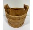 BUCKET-Raw Wood Wishing Well W/Rope Handle