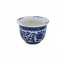 PLANTER-Oriental/White Background W/Dark Blue Floral Pattern