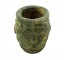 PLANTER-Green Ceramic W/Texas Longhorn Relief