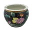 PLANTER-Black W/Lily Pad Scene