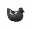 PLANTER-Black Ceramic Hen