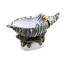 PLANTER-Blue & Green Conch Shell Resting Frogs