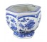 PLANTER-Blue & White/KOI & Lilly Pad Scene