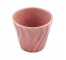 POT-PINK CERAMC-SWIRL RIBBD 4"H