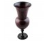 URN-Wooden Urn-Burnish Red W/Black Pedestal Base