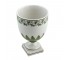 URN-CHINA-WHT W/LEAF DESIGN