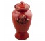 URN-CERAMIC-RED DISTRESSED-13"