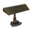 LAMP-DESK-Brown Metal/Copper Accents-Rectangle Hood & Change Dish at Base
