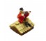 MUSIC BOX-Fiddler in Red Jacket & Black Cap On Yellow Shingled Roof