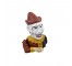 BUST-IRON-White Faced Clown in Red Cap W/Ruffled Collar