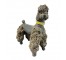 FIGURINE-Gray Porcelain Poodle w/Yellow Collar