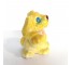 FIGURINE-Small Ceramic Yellow Dog W/Blue Eyes