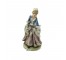 FIGURINE-Porcelaine Maid W/Blue Jacket & Pink Skirt