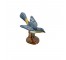 FIGURINE-Dusty Blue Bird W/Gold Neck & Tail