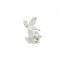 FIGURINE-White Bone China Humming Bird W/Flowers