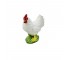 FIGURINE-Ceramic White Chicken