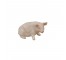 FIGURINE-Porcelain Pink Pig-Sitting