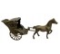 FIGURINE-BRASS HORSE/CARRIAGE
