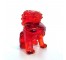 FOO DOG-RED RESIN SMALL