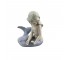 FIGURINE-Sitting Mermaid W/Pale Blue Tail