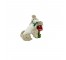 FIGURINE-White Poodle W/Paw on Red Mailbox