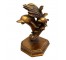 FIGURINE-DOLPHINS ON WAVE-GOLD