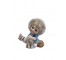 FIGURINE-Porcelain Boy Dressed in Blue W/White Wicker Hat