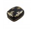 BOX-W/Lid-Black Background W/Hand Painted Gold Floral Pattern