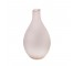 VASE-Frosted Pink Glass Tear Drop