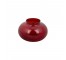 VASE-Round Translucent Red Glass