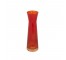 VASE-Red Translucent Glass -Fluted Edge