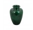 VASE-Green & Black Swirl Glaze