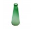 VASE-GREEN GLASS FROSTED