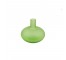 VASE-Light Green Frosted Glass W/Narrow Neck & Fat Round Middle