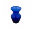 VASE-Navy Blue Glass W/Trumpet Top & Urn Shaped Body