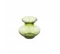 VASE-Translucent Green Glass W/Scalloped Edged Rim