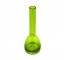 BUD VASE-Green Translucent W/ Long Neck