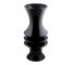 VASE-20-BLK W/ 3 RINGS IN MIDD