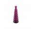 BUD VASE-Purple Glass W/ Vertical Rings
