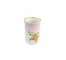 VASE-Cream Color W/Earthtone Colored Floral & Accents of Pink