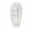 VASE-12"FROSTED/BLACK LINES