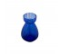 VASE-Dark Blue Glass/Bulb Shaped Base & Cup Shaped Rim
