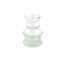 VASE-Clear Glass W/(2)Rings & Fluted Top