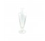 VASE-Tall Clear Glass Contemporay Urn Shape & Ped Base