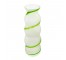 VASE-Frosted Glass W/Green Stripe